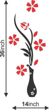 3D Acrylic Vase Wall Stickers