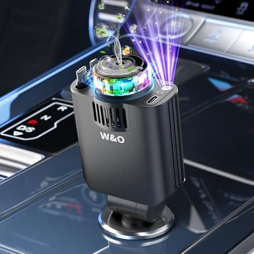 W&O Car Air Purifier – Advanced Negative Ion Air Purifier with RGB LED Light