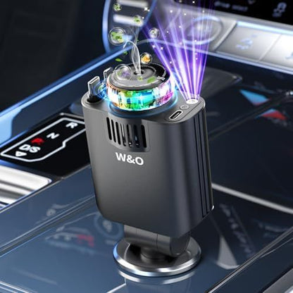 W&O Car Air Purifier – Advanced Negative Ion Air Purifier with RGB LED Light