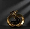Golden Apple Swan Decorative Showpiece