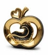 Golden Apple Swan Decorative Showpiece